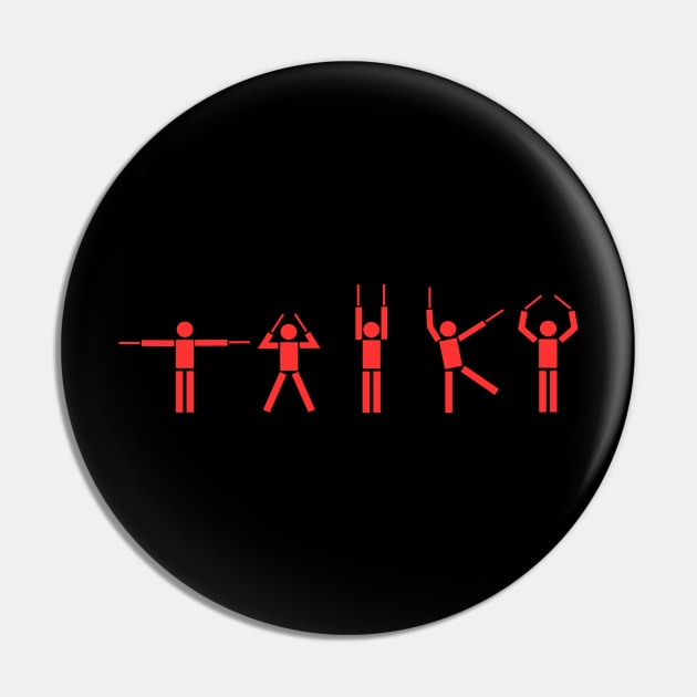 Taiko People red Pin by Austin Taiko