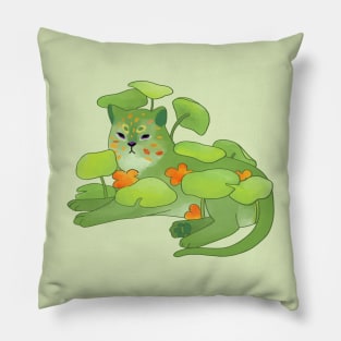 Water lily flower cat Pillow