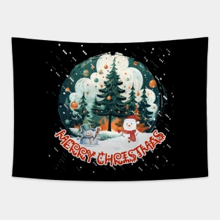 MERRY CHRISTMAS, LET IT SNOW,SNOWMAN Tapestry