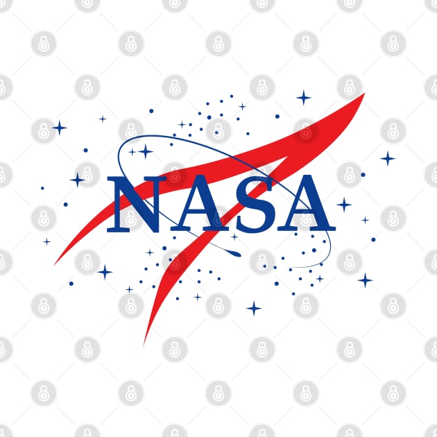 NASA National Aeronautics and Space Administration Stars Rocket by LizzyizzyDesign