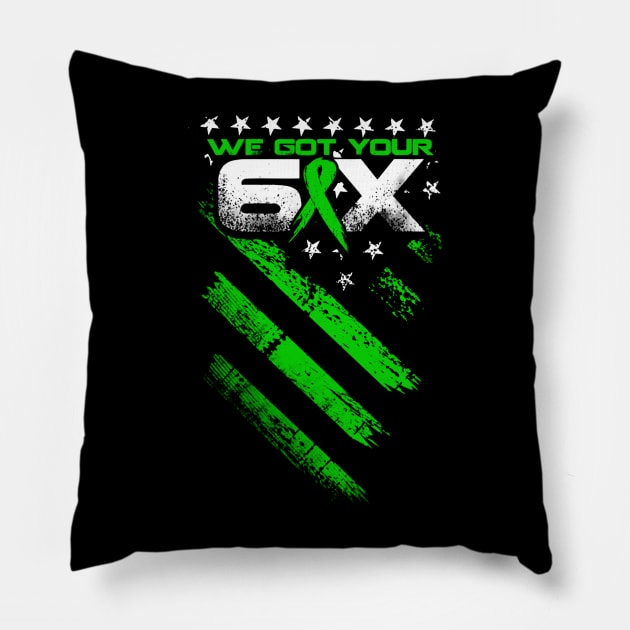 Non-Hodgkin's Lymphoma Awareness We Got Your Six American Flag 4th of July - Happy Independence Day Pillow by BoongMie