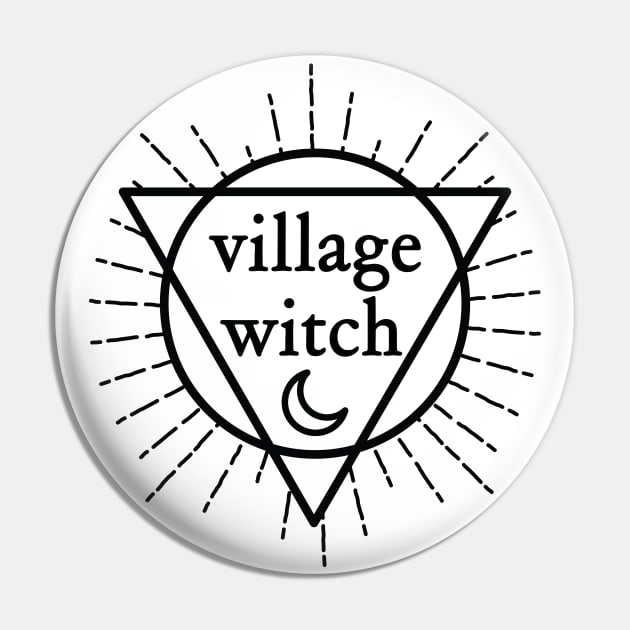 Village Witch - Black Pin by hya_bm