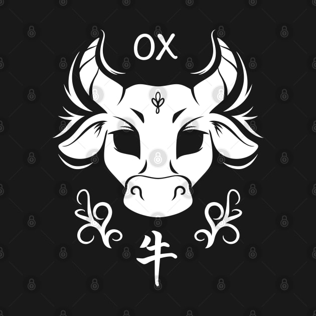 Ox year Chinese Zodiac Aesthetic Design by LoshimizuDesign