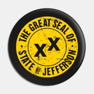 State Of Jefferson | Distressed Golden Seal Pin