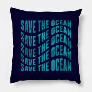 Save the ocean waves Pillow