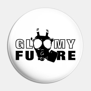 Gloomy Future Doomsday Prepper Design Blue Pin