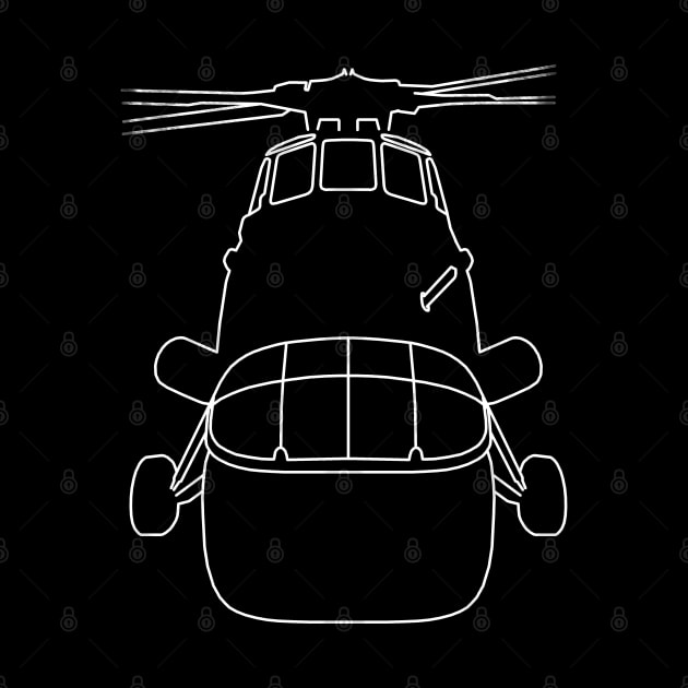 Wessex helicopter outline graphic (white) by soitwouldseem