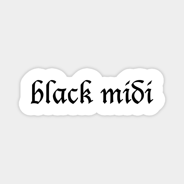 black on black black midi Magnet by fancyjan