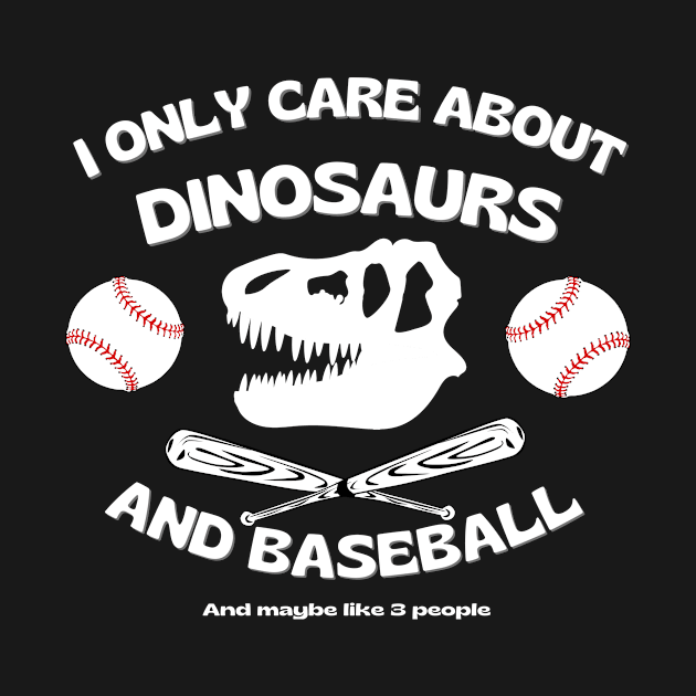 Dinosaurs, Baseball, T Rex Skull by iHeartDinosaurs