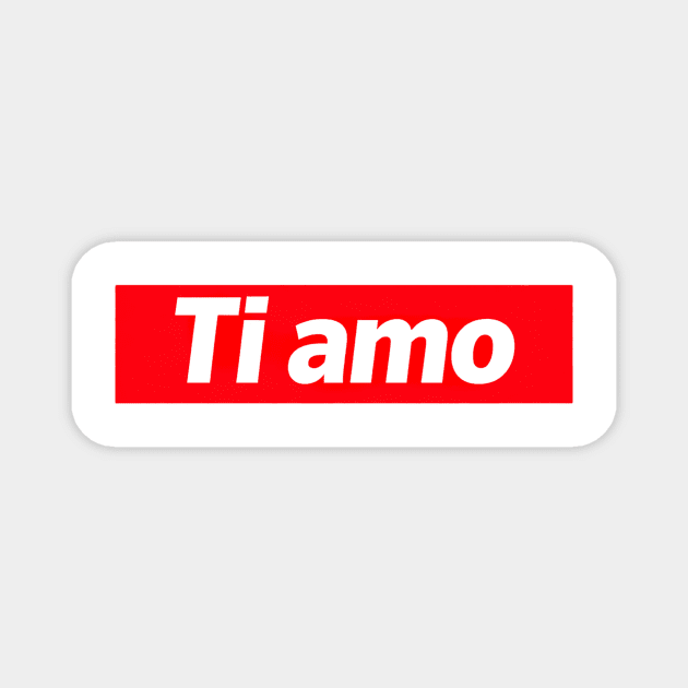 Ti Amo Italian Love Quote Simplistic Word Art Magnet by Art2Wear