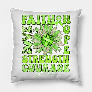 Lyme Disease Awareness - Sunflower strong faith love Pillow