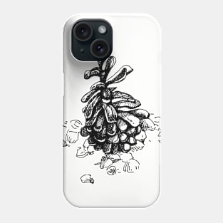 Cone. Linear image. Graphics. Phone Case