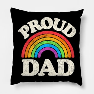 LGBTQ Proud Dad Gay Pride LGBT Ally Father's Day Pillow