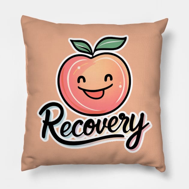 Recovery Peach Pillow by SOS@ddicted