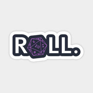 Roll. RPG Shirt white and pink Magnet