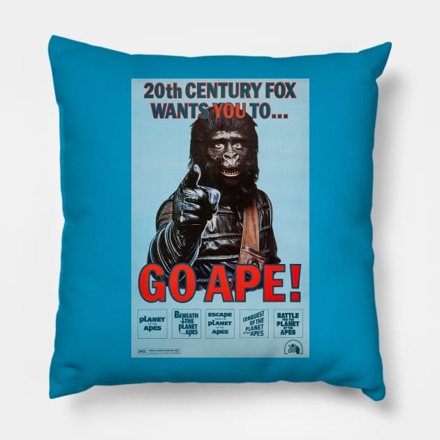 Go Ape! Pillow by ZippyFraggle1