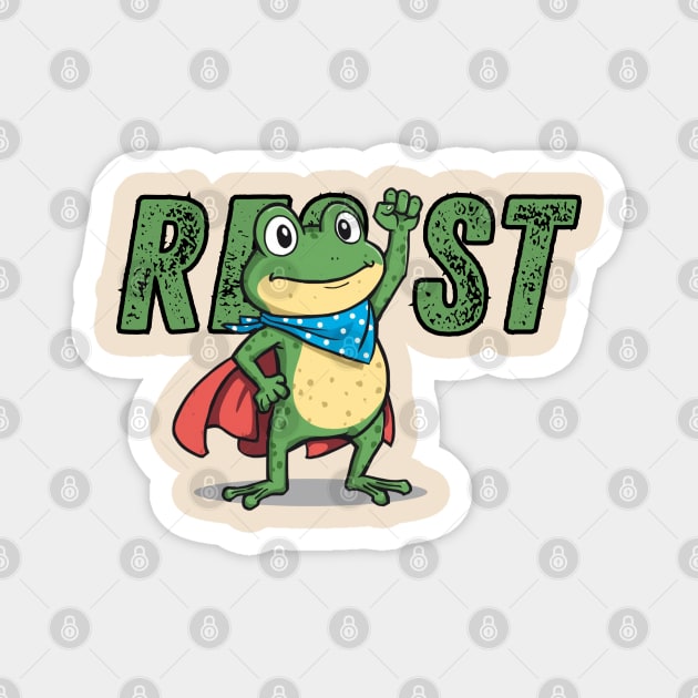 Resist-Frog Magnet by Creatifly Graphic Tees