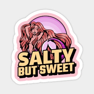 Salty But Sweet Mermaid Design Magnet