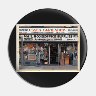 Essex Card Shop in NYC - Kodachrome Postcard Pin