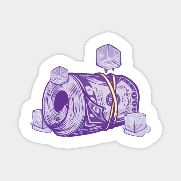 Lean spilled on the money stack Magnet by deludedclothing