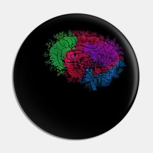 Brain art Pin