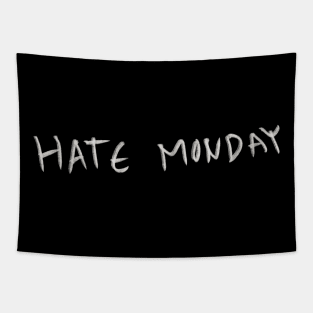 Hand Drawn Hate Monday Tapestry