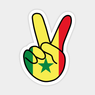 Senegal Flag V Sign Magnet