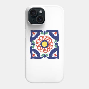 Talavera Blue Petals Phone Case