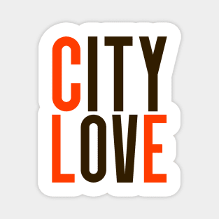 City Love CLE Orange Brown Magnet