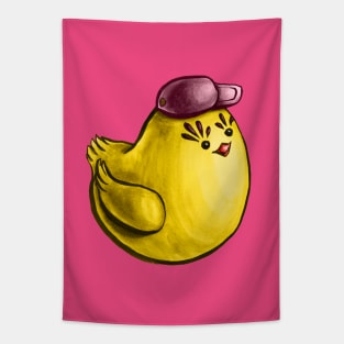 Cute Chicken With Hat Funny Cartoon Tapestry