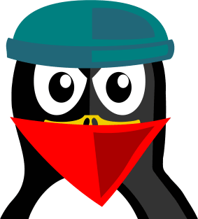 Crook Penguin Artwork for Black hat Coders and Nerds Magnet