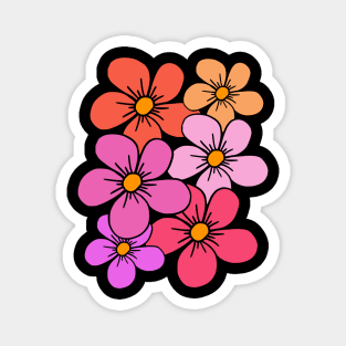 colorful blooming flower, blooms, floral pattern Magnet