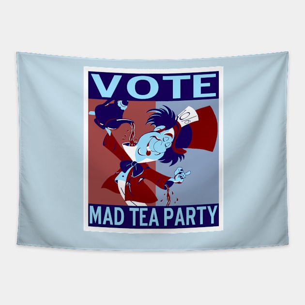 Mad Tea Party Tapestry by DaughertyDesigns