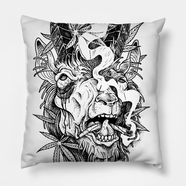 GOAT 420 Pillow by btcillustration