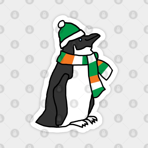 Irish Penguin on St Patricks Day Magnet by ellenhenryart