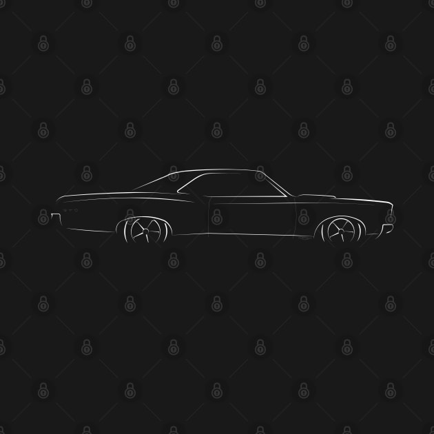 1966 Pontiac GTO - profile stencil, white by mal_photography