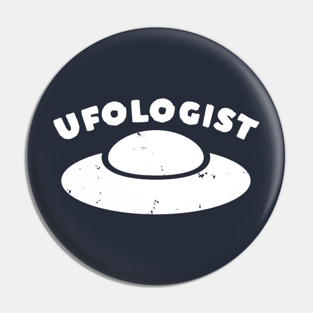 Retro Vintage Sci Fi UFOlogist Pin by happinessinatee