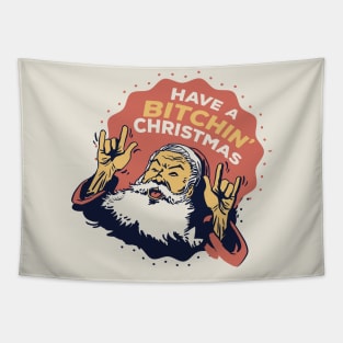 Have a Bitchin Christmas | Funny Vintage Santa Tapestry