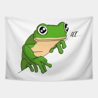 Hi Frog! - Chill amphibian cartoon - Not Hamlet Design Tapestry