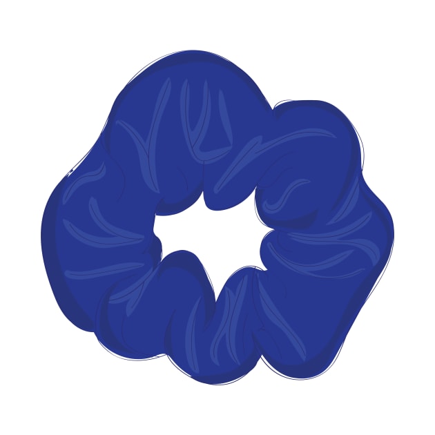 Royal blue Scrunchie by snowshade