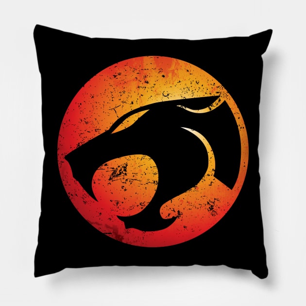 Eye of Panther - 1985 Glowing Vintage CREST Pillow by SALENTOmadness