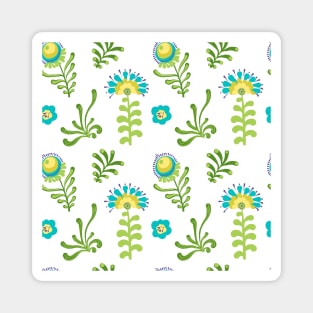 Elegance Seamless pattern with flowers Magnet