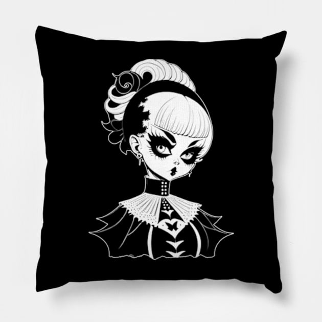 Gothic or Goth Witch | Dark Aesthetic Pillow by IDesign23