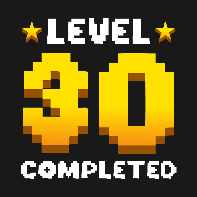 Level 30 Completed Retro Gaming Gift by QQdesigns