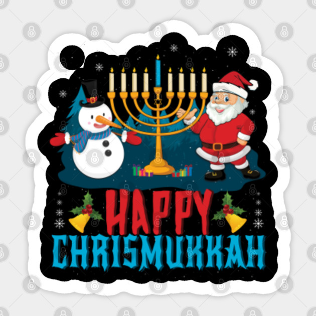 Menorah Christmukkah Christmas Hanukkah 2021 - Hanukkah - Sticker