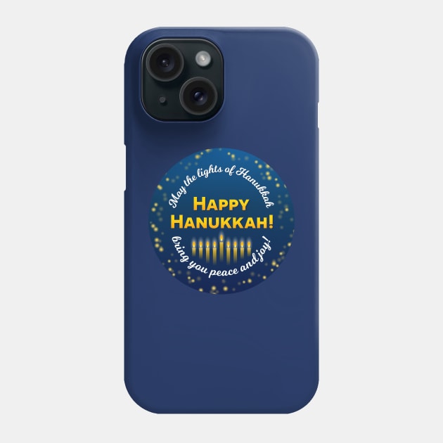 Happy Hanukkah greeting Phone Case by Slanapotam