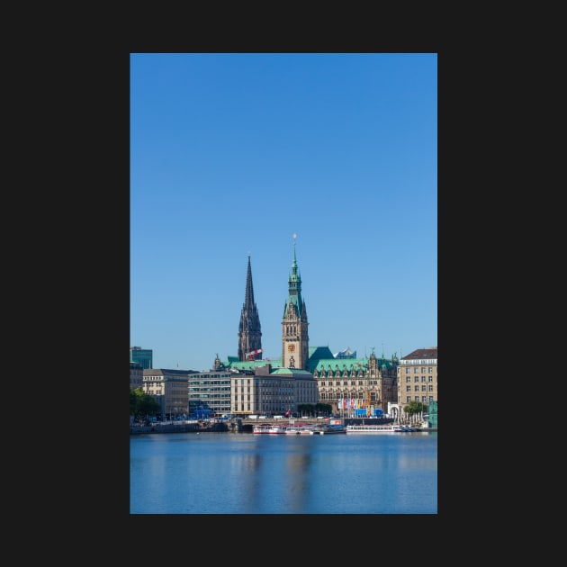 Inner Alster, City Hall, Hamburg, Germany by Kruegerfoto