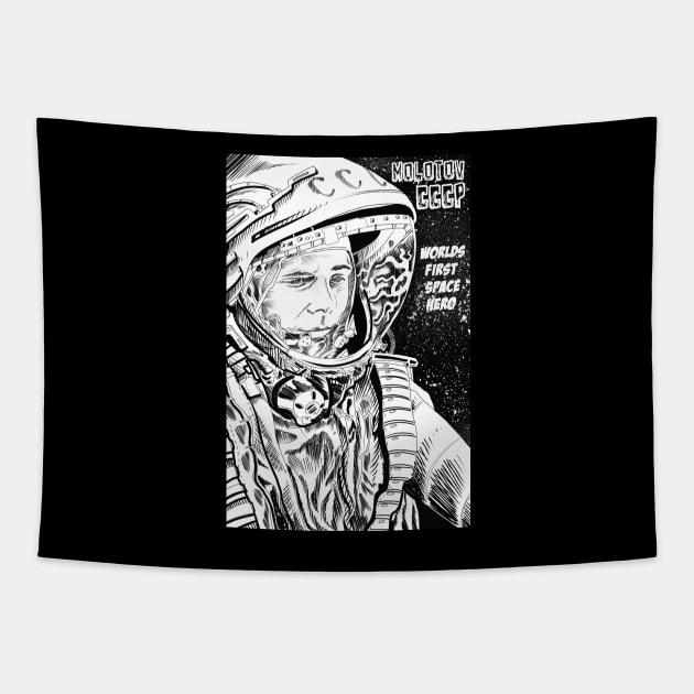 Molotov Cosmonaut Tapestry by paintchips