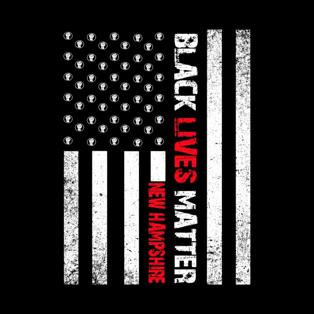 New Hampshire black lives matter Flag American Vintage by Jannysingle