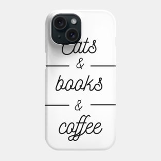 cats,books & coofee Phone Case